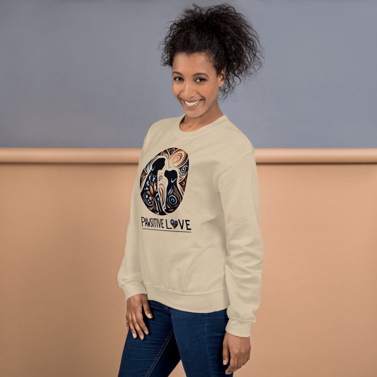 Swirl of Pawsitivity - Preshrunk Sweatshirt - Preshrunk Sweatshirt - Speak Up 4 Paws