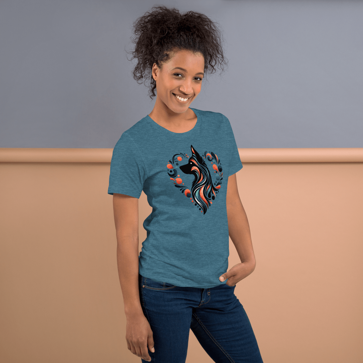 Vibrant Heart Everyday Tee | COLORS: Heather Slate, Autumn, Heather Deep Teal, Pebble - Unisex Staple Tee - Speak Up 4 Paws