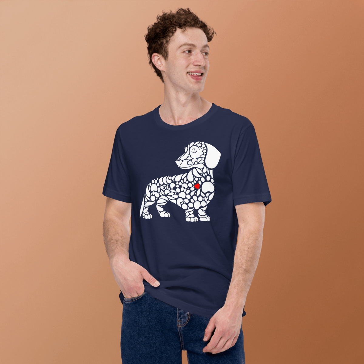 Pawfect Doxie - Everyday Tee | COLORS: Heather Deep Teal, Heather Slate, Heather Raspberry, Navy - Unisex Staple Tee - Speak Up 4 Paws