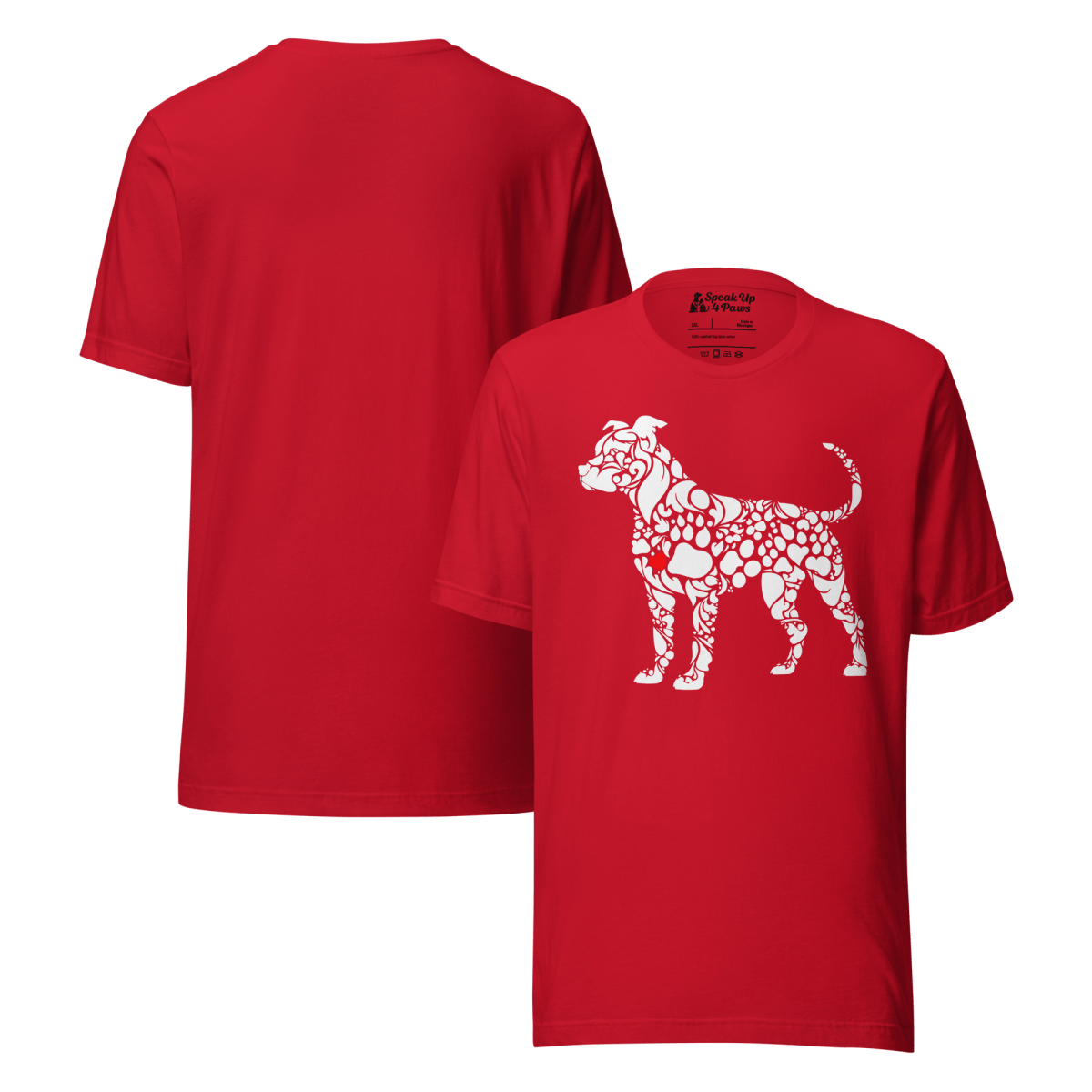 Paws of Loyalty - Everyday Plus Tee | COLORS: Dark Grey Heather, Navy, Black, Red - Unisex Staple Tee - Speak Up 4 Paws