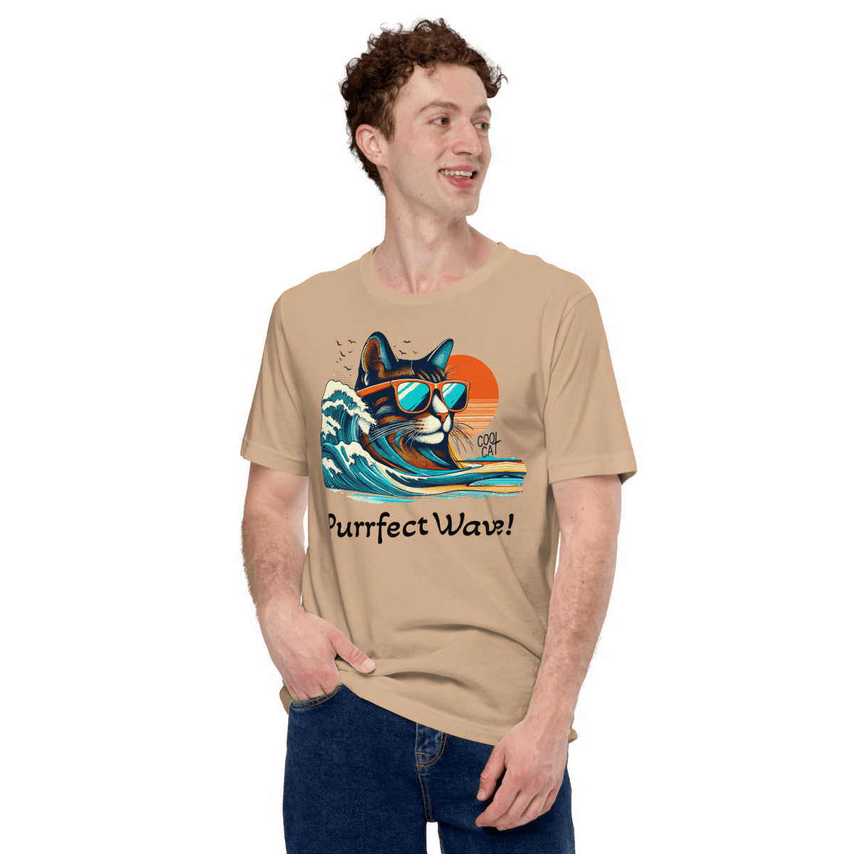 Surf’s Up - Purrfection - Signature Tee - Unisex Staple Tee - Speak Up 4 Paws