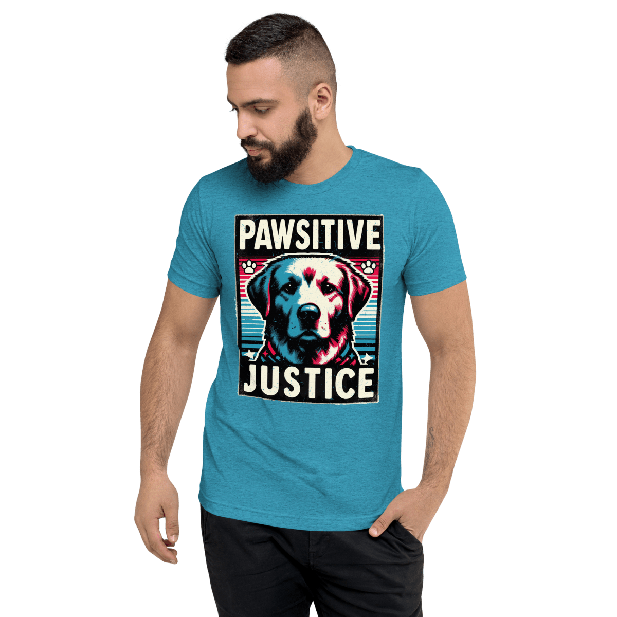 Bark Nirvana - Men's Tri - Blend Comfort Tee - Unisex Tri - Blend - Speak Up 4 Paws