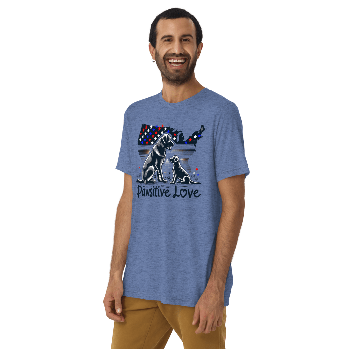 Boundless Devotion - Men's Tri - Blend Comfort Tee - Unisex Tri - Blend - Speak Up 4 Paws