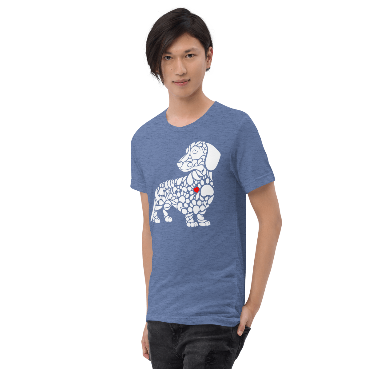 Pawfect Doxie - Men's Tri - Blend Comfort Tee - Unisex Tri - Blend - Speak Up 4 Paws