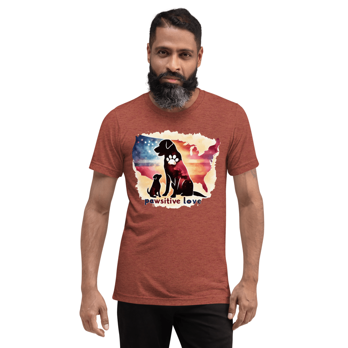 United by Pawprints - Men's Tri - Blend Comfort Tee - Unisex Tri - Blend - Speak Up 4 Paws