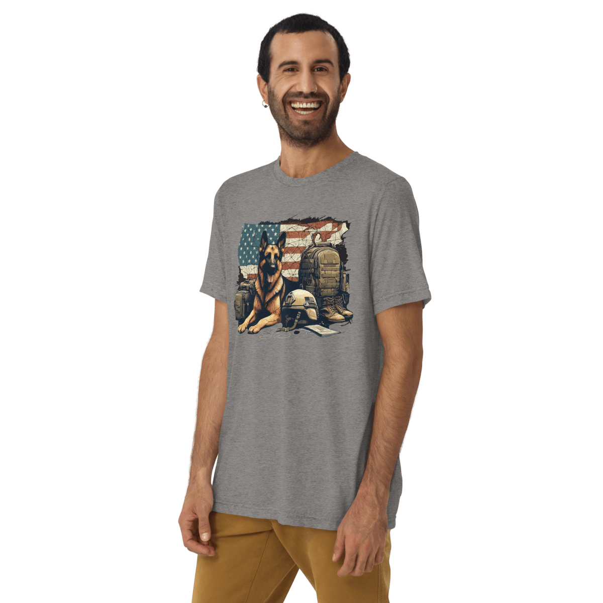 Sentinel of Valor - Men's Tri - Blend Comfort Tee - Unisex Tri - Blend - Speak Up 4 Paws