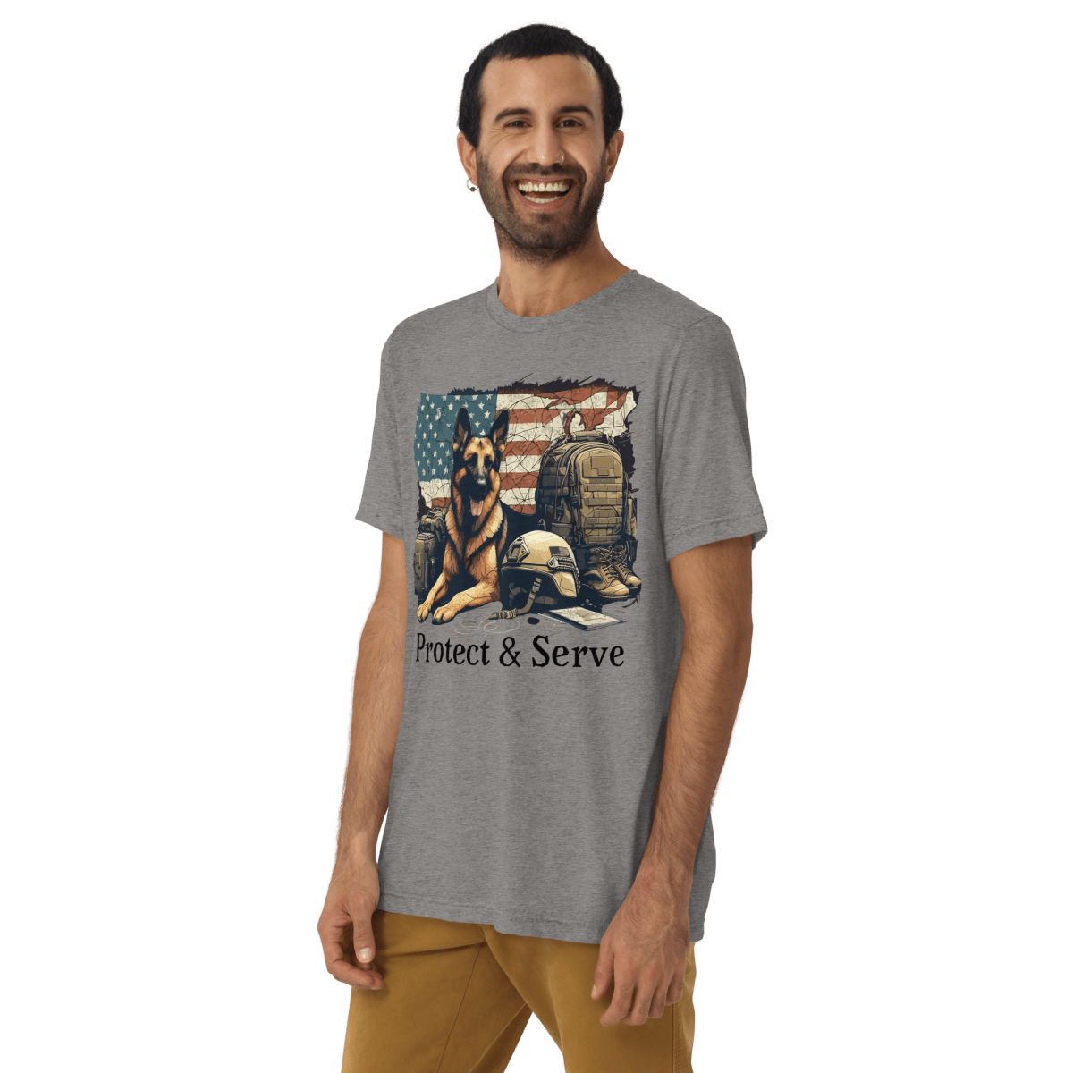 Sentinel of Valor - Men's Tri - Blend Comfort Tee - Unisex Tri - Blend - Speak Up 4 Paws
