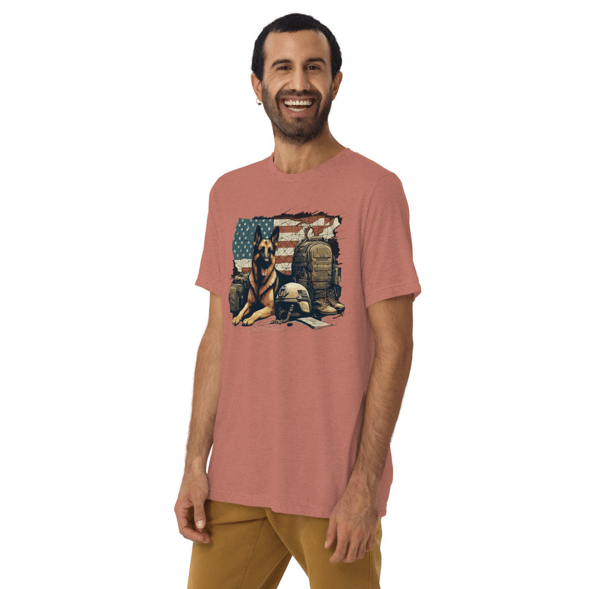 Sentinel of Valor - Men's Tri - Blend Comfort Tee - Unisex Tri - Blend - Speak Up 4 Paws