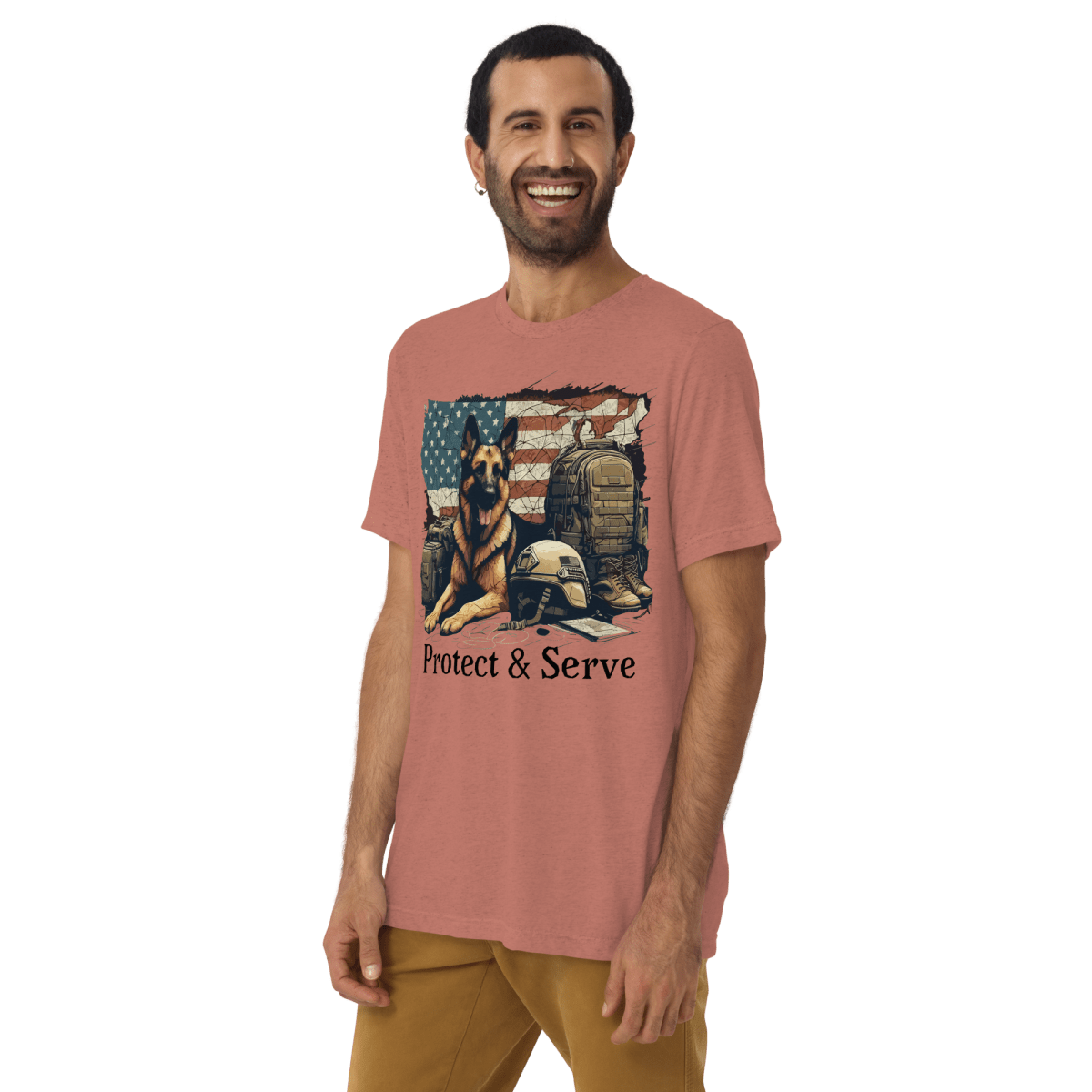 Sentinel of Valor - Men's Tri - Blend Comfort Tee - Unisex Tri - Blend - Speak Up 4 Paws