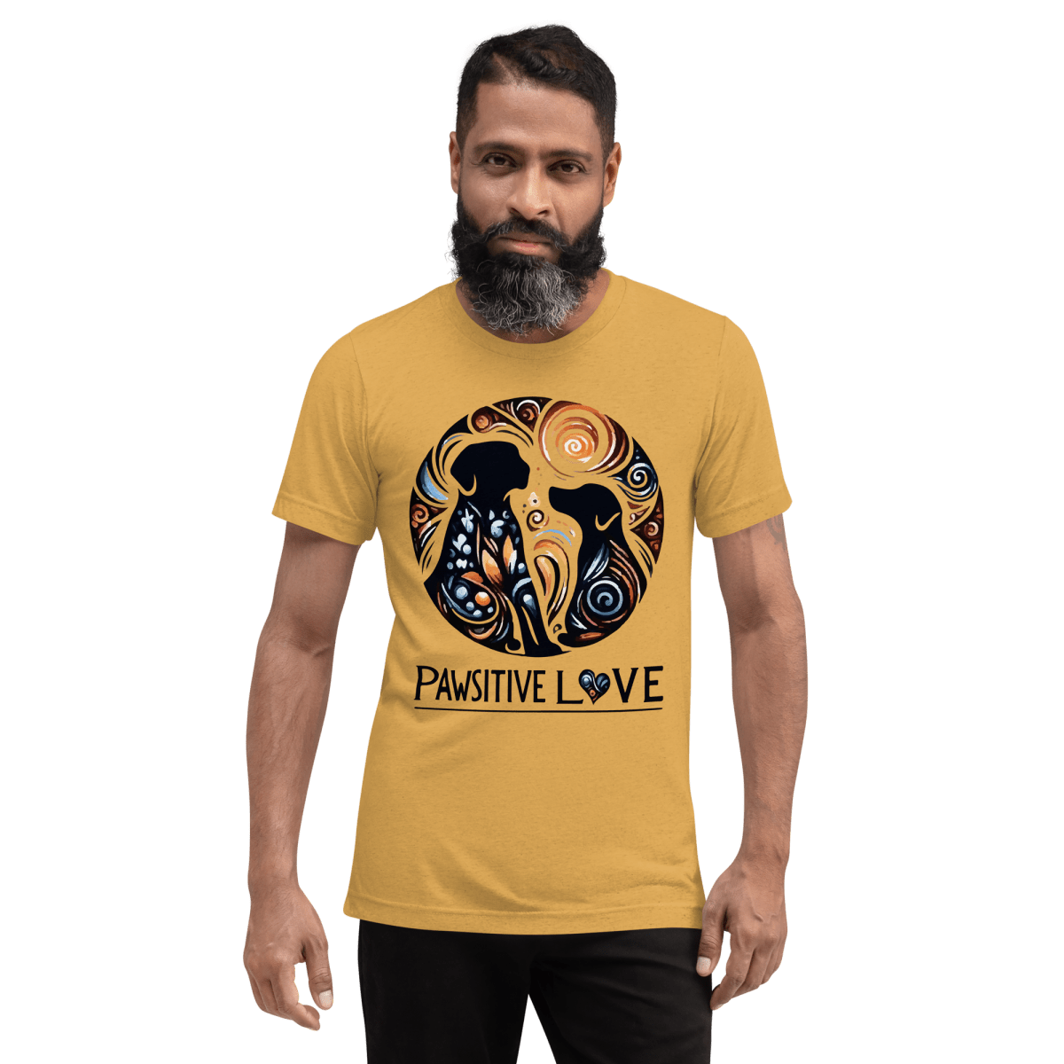 Swirl of Pawsitivity - Men's Tri - Blend Comfort Tee - Unisex Tri - Blend - Speak Up 4 Paws