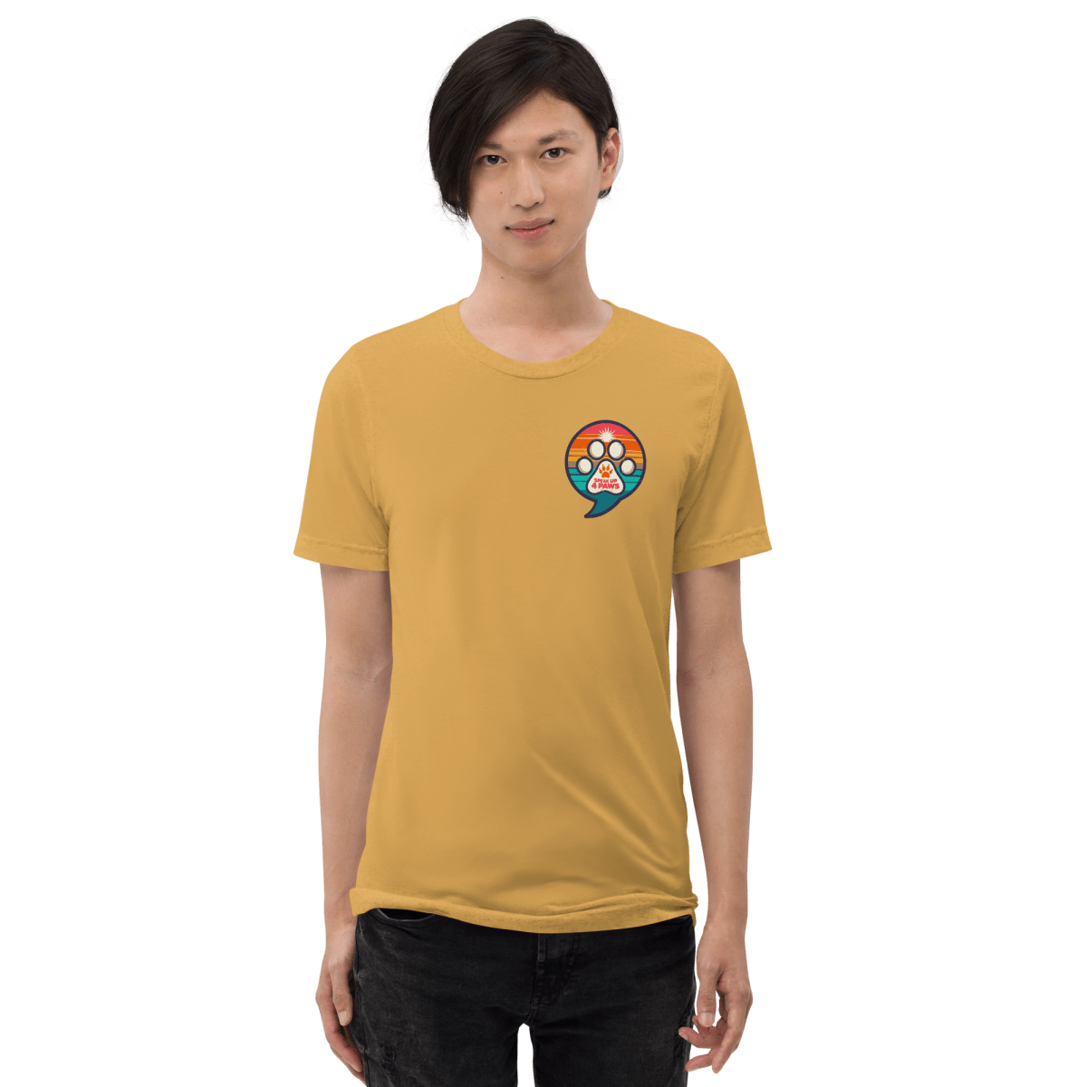 Paws for a Cause - Men's Tri - Blend Comfort Tee - Unisex Tri - Blend - Speak Up 4 Paws