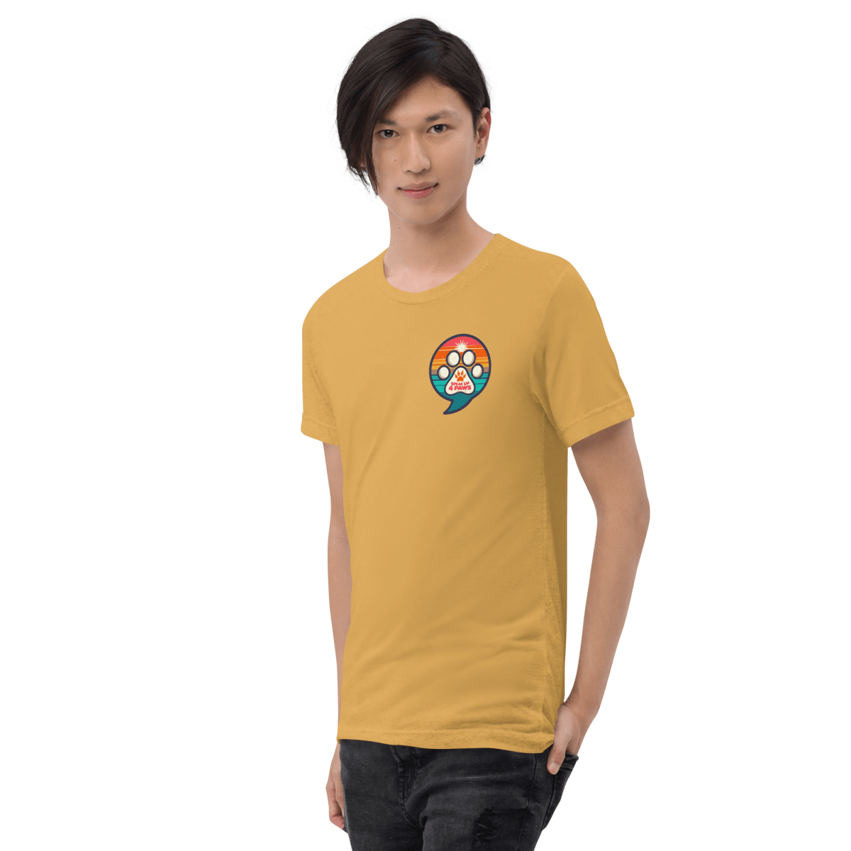 Paws for a Cause - Men's Tri - Blend Comfort Tee - Unisex Tri - Blend - Speak Up 4 Paws