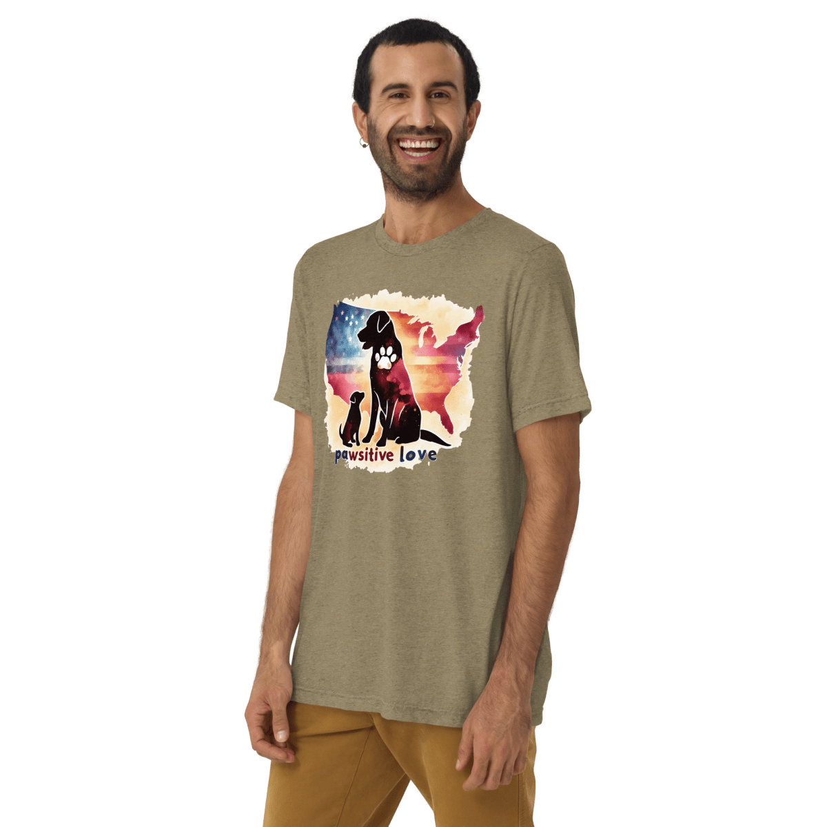United by Pawprints - Men's Tri - Blend Comfort Tee - Unisex Tri - Blend - Speak Up 4 Paws