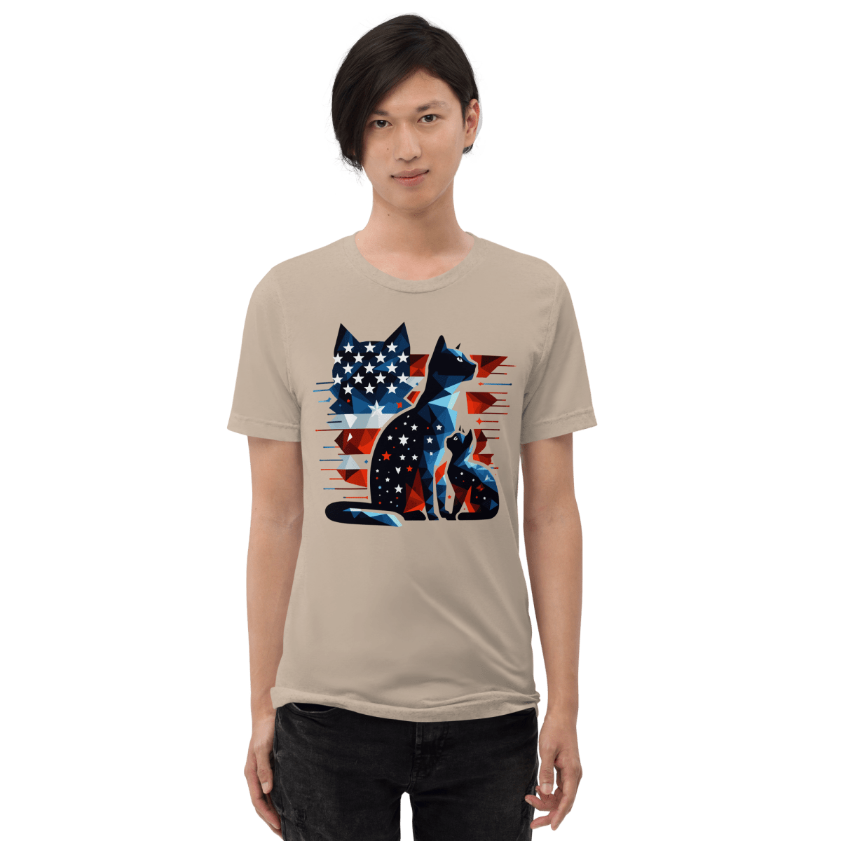 Stars and Stripes Companions - Men's Tri - Blend Comfort Tee - Unisex Tri - Blend - Speak Up 4 Paws