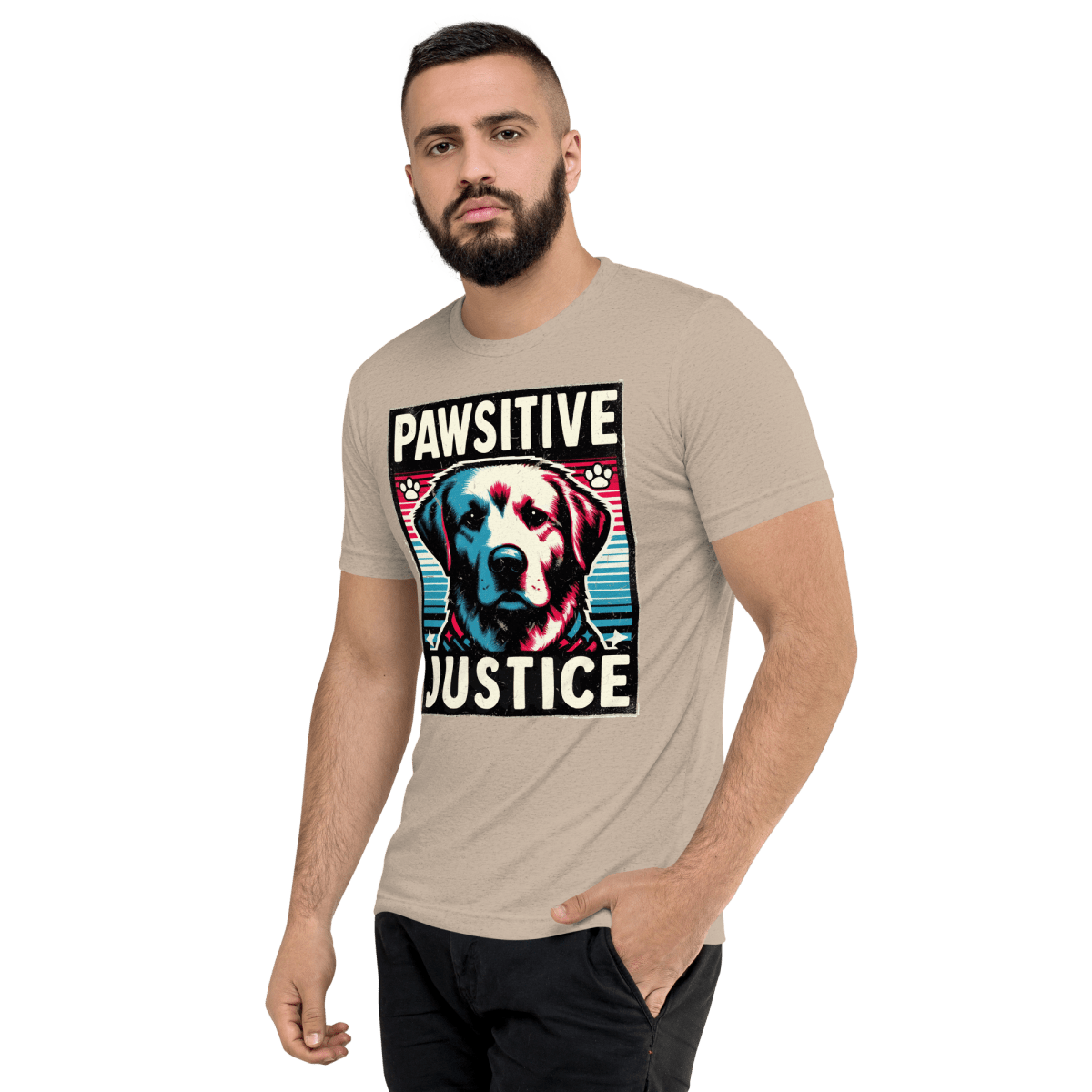 Bark Nirvana - Men's Tri - Blend Comfort Tee - Unisex Tri - Blend - Speak Up 4 Paws