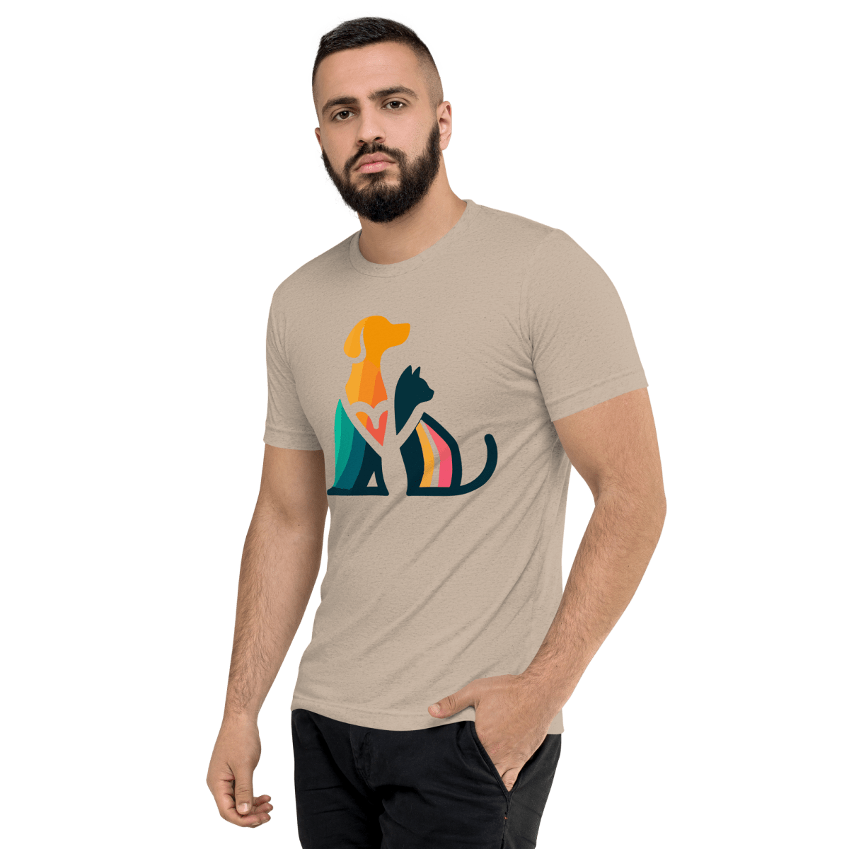 Unity Paws - Men's Tri - Blend Comfort Tee - Unisex Tri - Blend - Speak Up 4 Paws