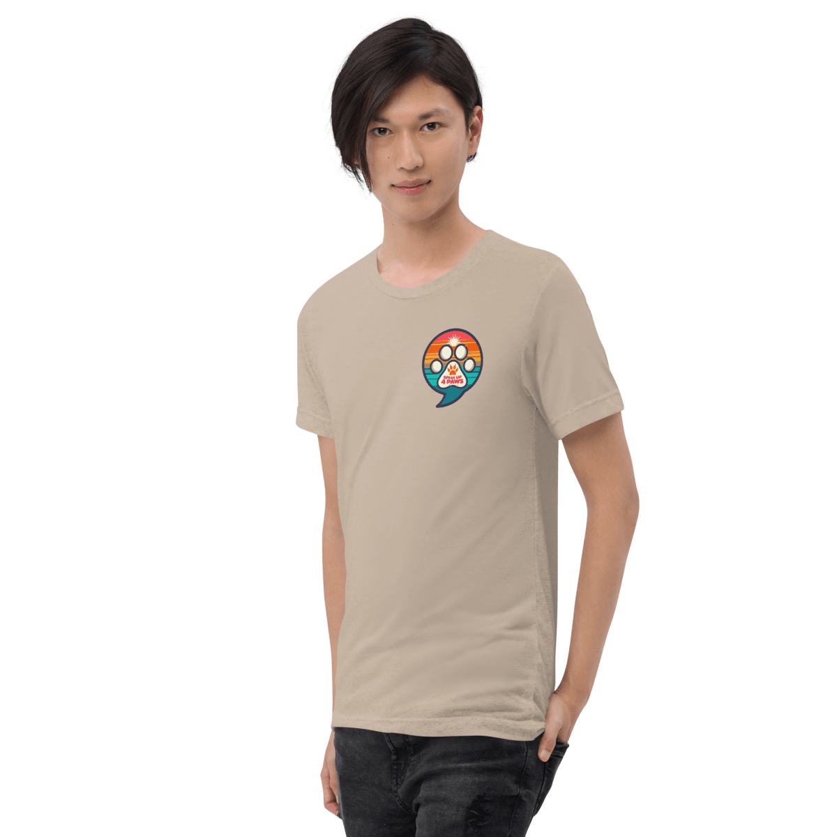 Paws for a Cause - Men's Tri - Blend Comfort Tee - Unisex Tri - Blend - Speak Up 4 Paws