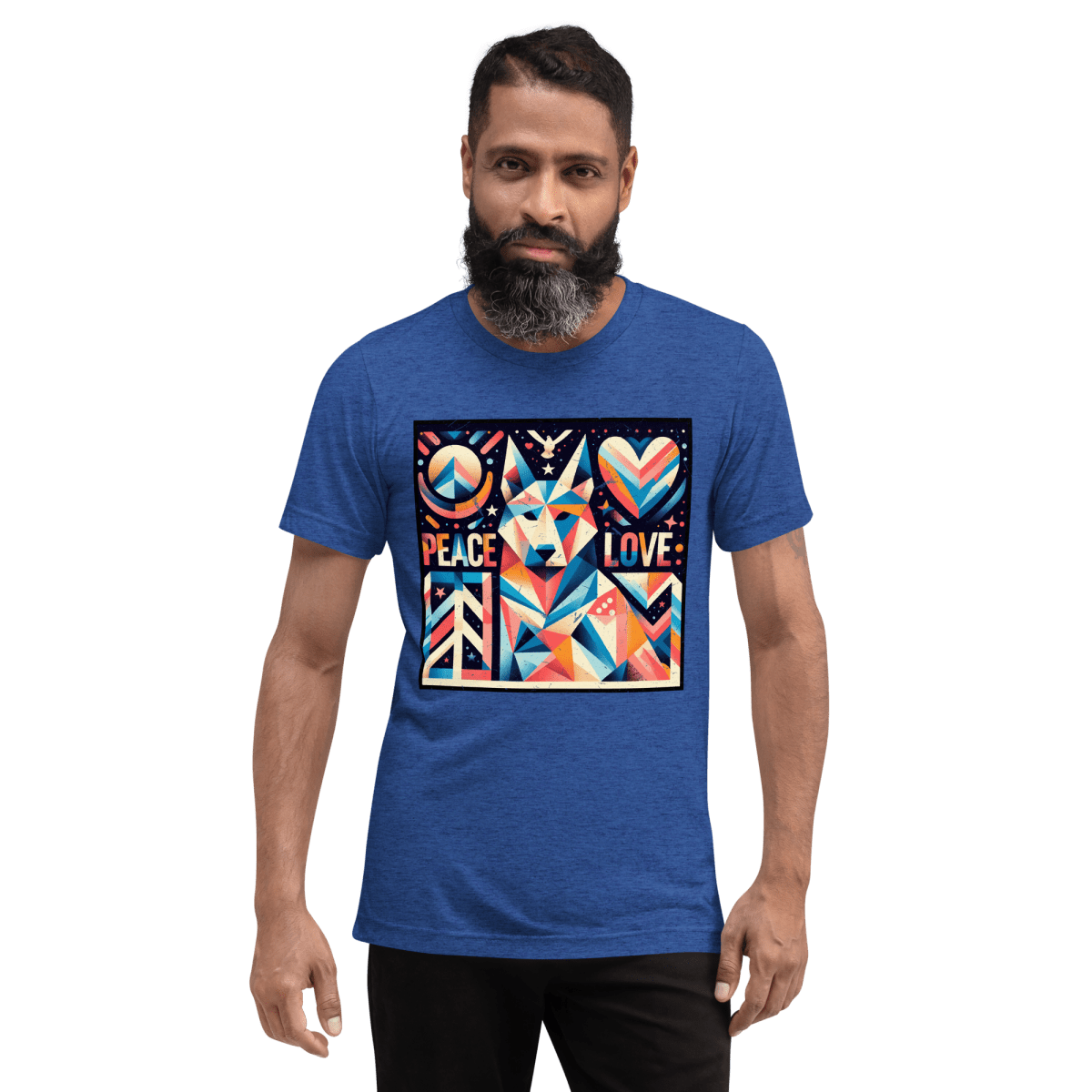 Kaleidoscope Harmony - Men's Tri - Blend Comfort Tee - Unisex Tri - Blend - Speak Up 4 Paws
