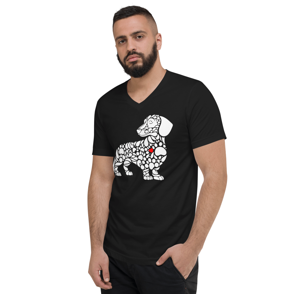 Pawfect Doxie - Men's V - Neck Tee - V - Neck - Speak Up 4 Paws