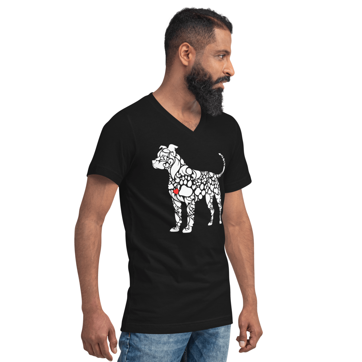 Paws of Loyalty - Men's V - Neck Tee - V - Neck - Speak Up 4 Paws