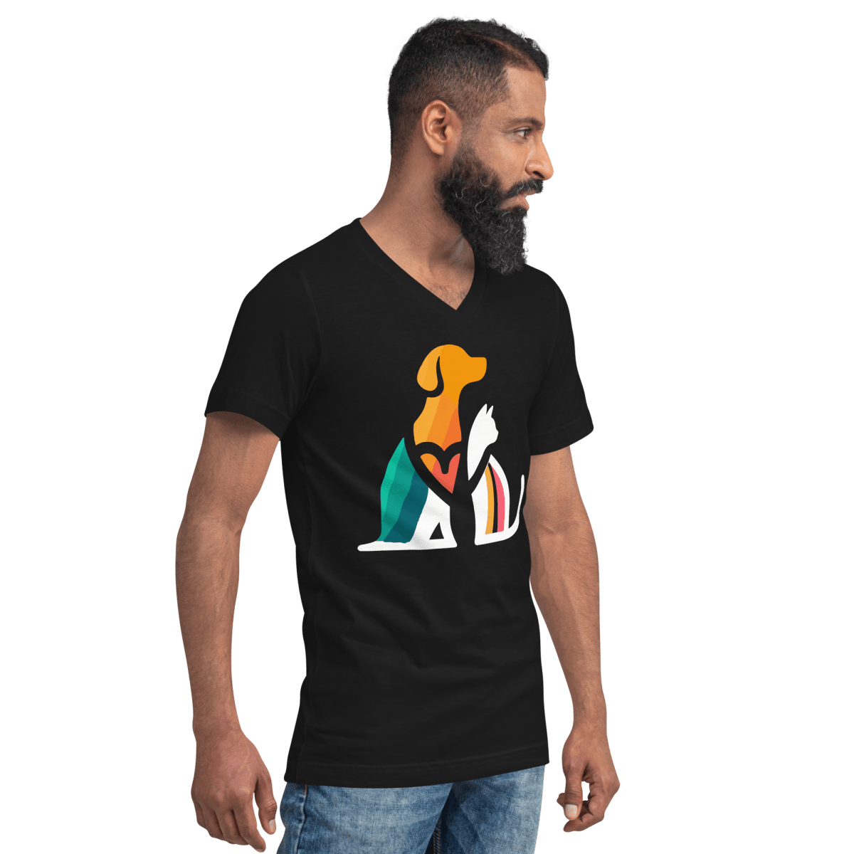 Unity Paws - Men's V - Neck Tee - V - Neck - Speak Up 4 Paws