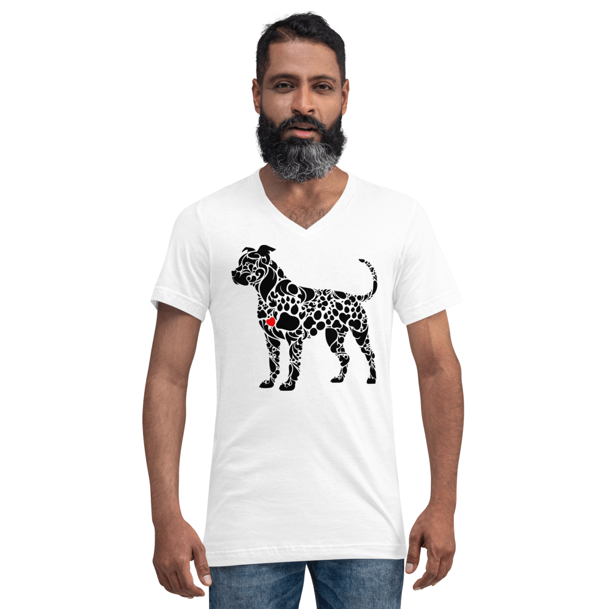 Paws of Loyalty - Men's V - Neck Tee - V - Neck - Speak Up 4 Paws