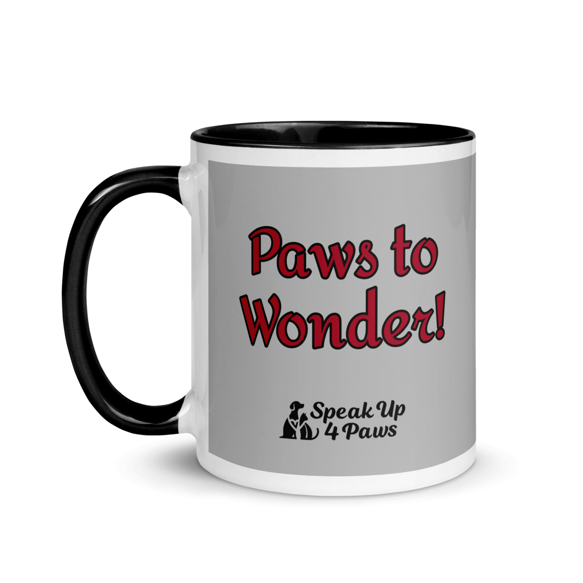 Sunset Friends - "Paws to Wonder!" - Vivid Mug (Color: Silver | Black) - Coffee Mug - Inside Color - Speak Up 4 Paws