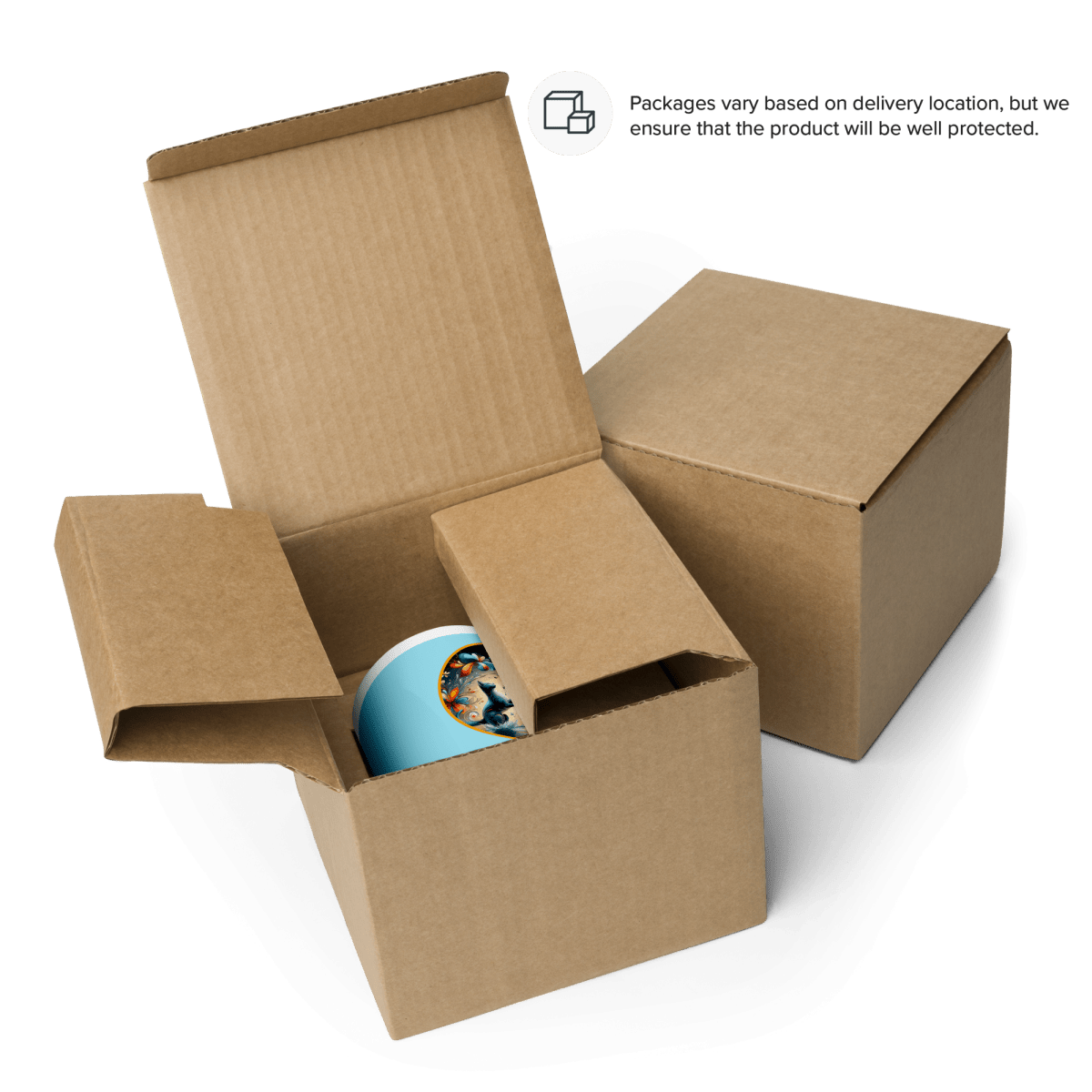 Paws in the Rain - "Dancing Through Raindrops!" - Vivid Mug (Color: Blizzard Blue | Blue) - Coffee Mug - Inside Color - Speak Up 4 Paws