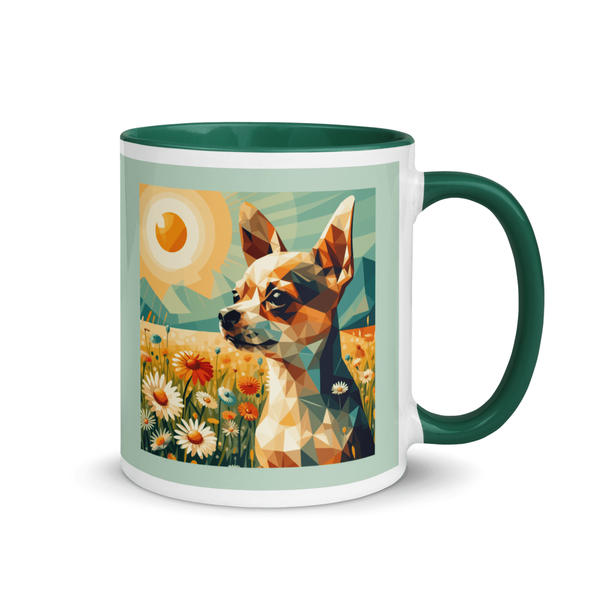 Daisy Moments - "Bloom Blod. Bark Louder." - Vivid Mug (Color: Edgewater | Dark Green) - Coffee Mug - Inside Color - Speak Up 4 Paws
