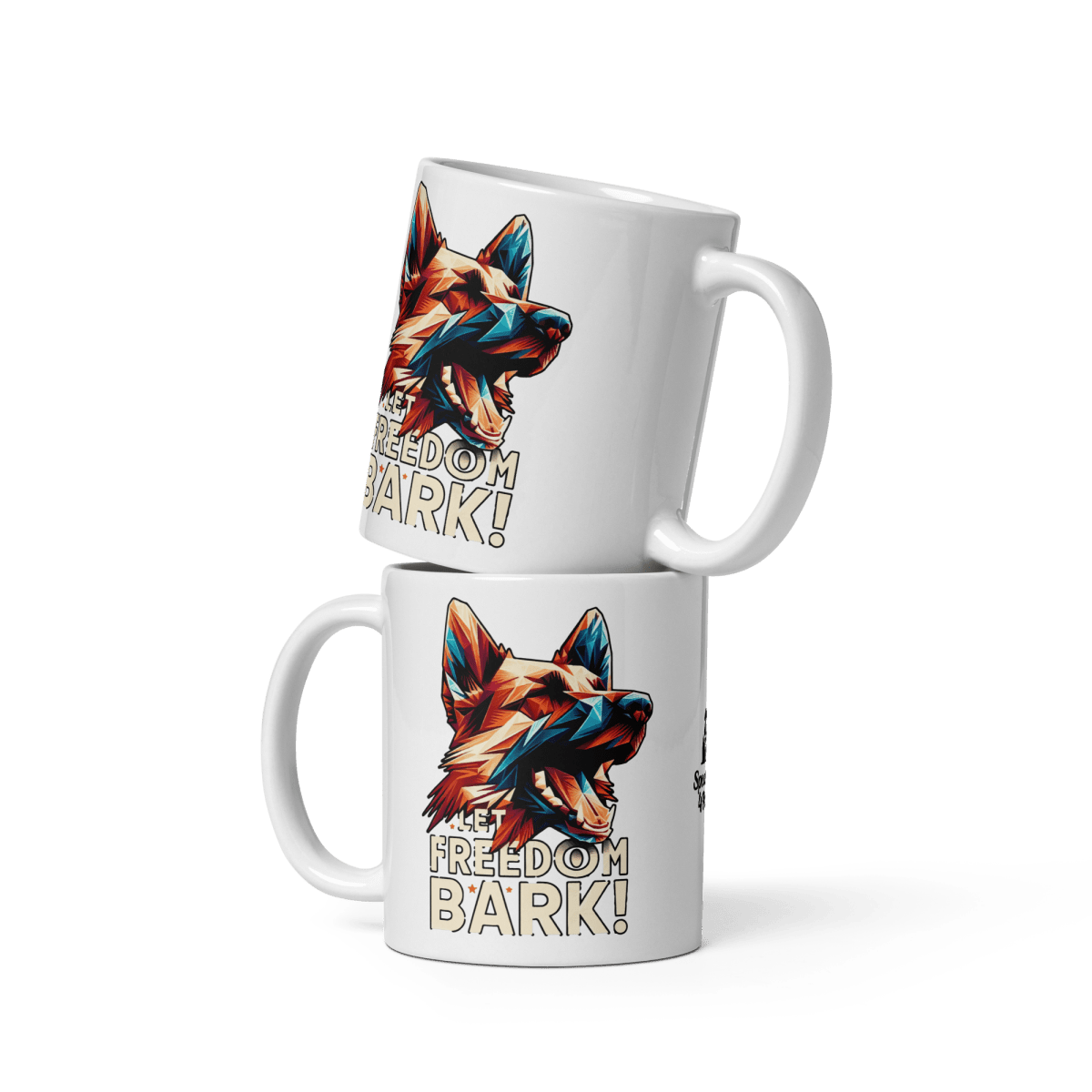 Bark of Freedom Trio - Shepherd - Artful Paws Mug 11 oz. - Coffee Mug - Speak Up 4 Paws