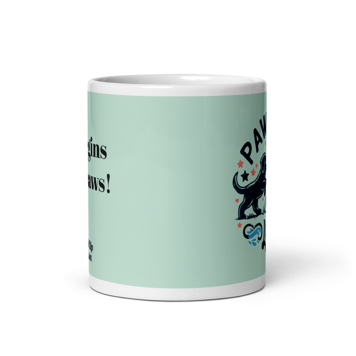 "Joy begins with paws!" - Mug - Coffee Mug - Speak Up 4 Paws