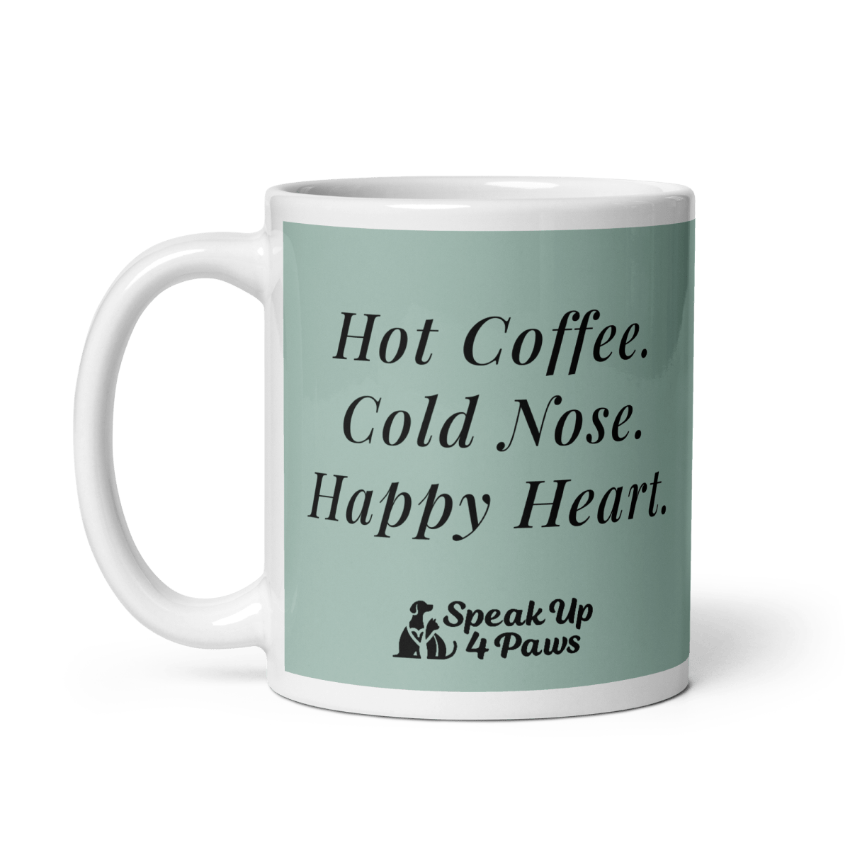 Heartfelt Beagle "Hot Coffee. Cold Nose. Happy Heart." - Signature Mug (Color: Opal) - Coffee Mug - Speak Up 4 Paws
