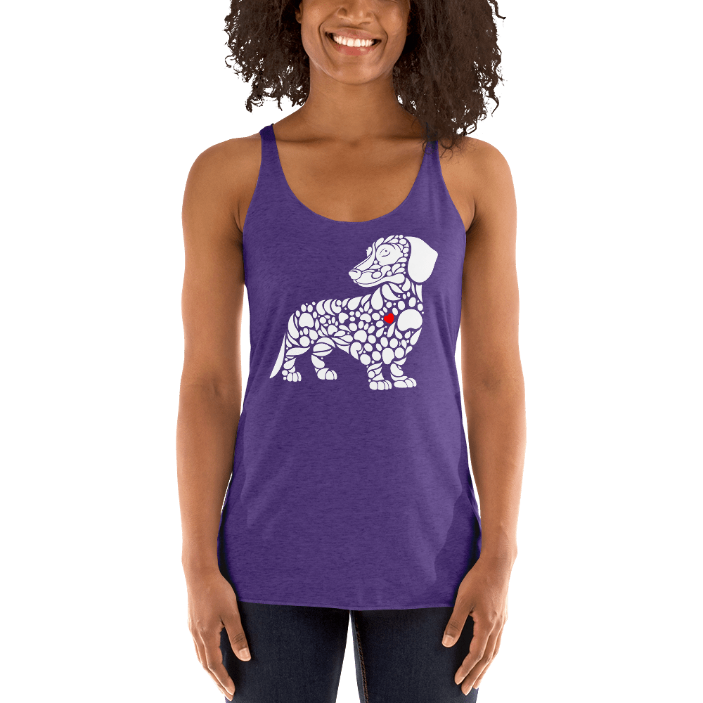 Pawfect Doxie - Women’s Racerback Tank Top - Womans Racerback Tank - Speak Up 4 Paws