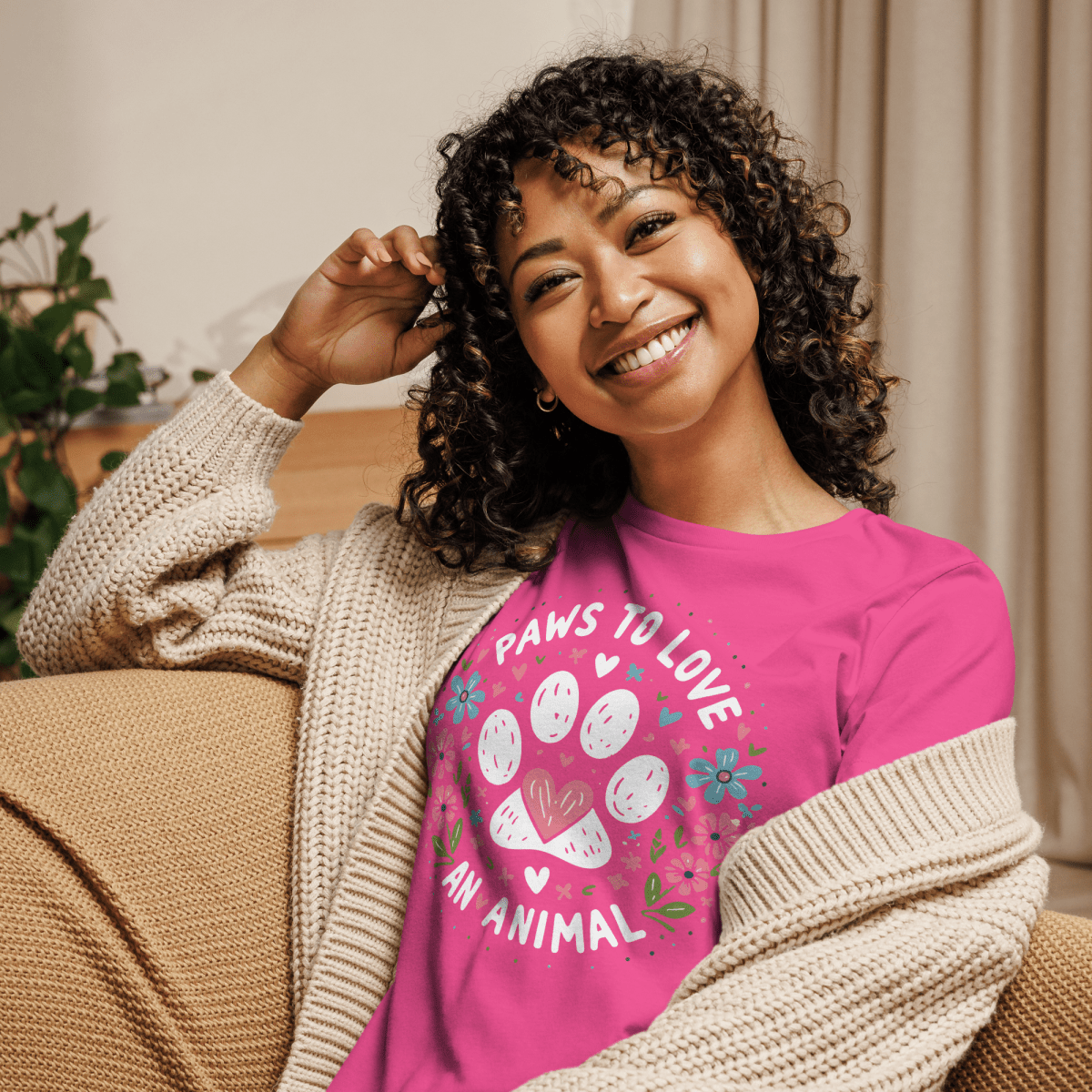Circle of Pawsitivity - Women's Relaxed Tee - Womens Relaxed Tee - Speak Up 4 Paws