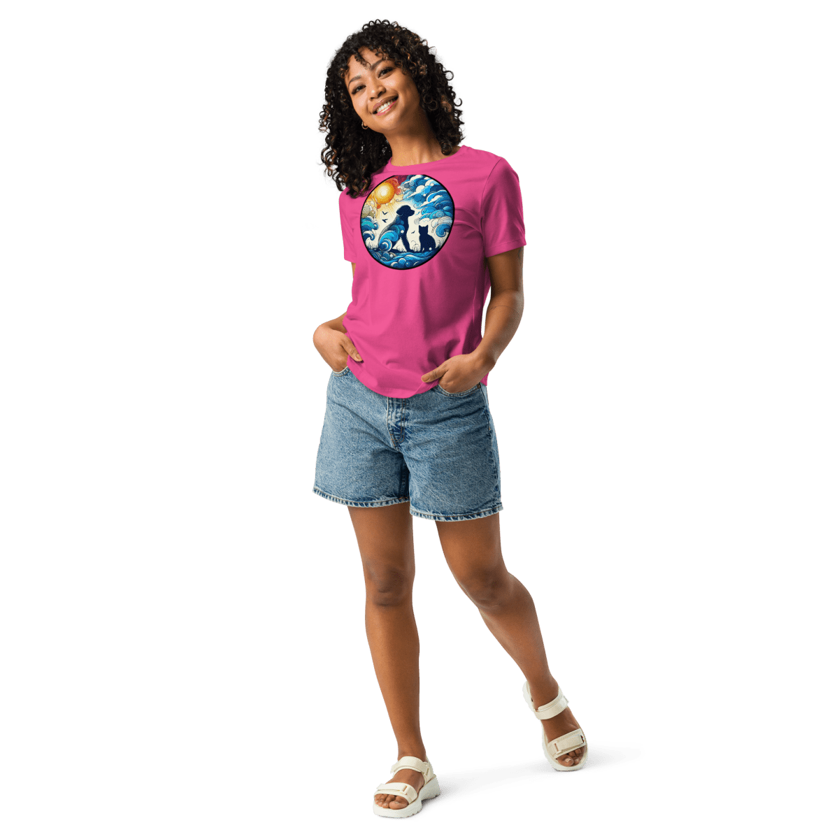 Sun - Kissed Bond - Women’s Relaxed Tee - Womens Relaxed Tee - Speak Up 4 Paws