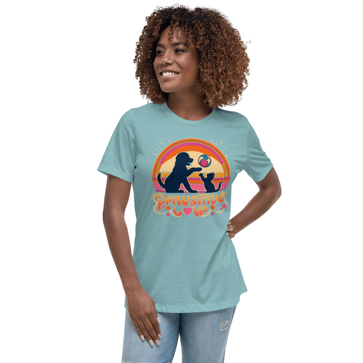 Rainbow Rendezvous - Pawsitive Love - Women’s Relaxed Tee - Womens Relaxed Tee - Speak Up 4 Paws
