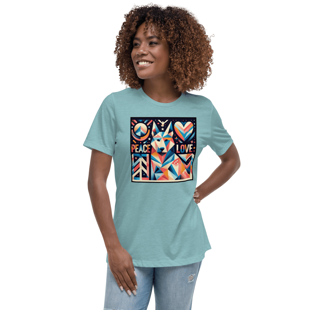 Kaleidoscope Harmony - Women's Relaxed Tee - Womens Relaxed Tee - Speak Up 4 Paws