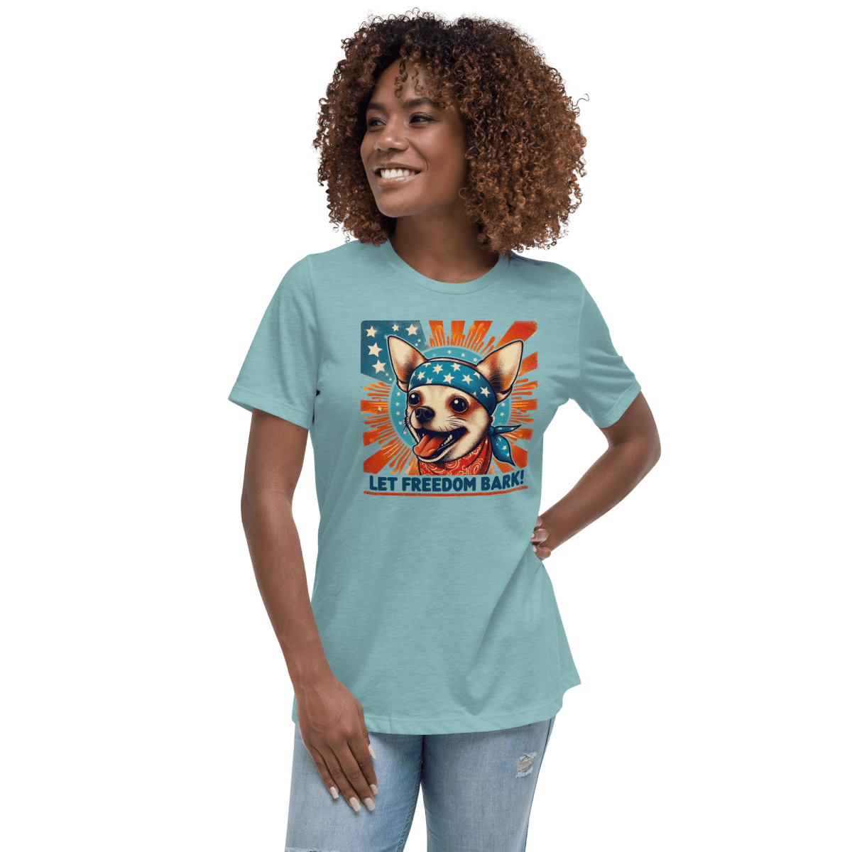 Bark of Freedom Trio - Chihuahua - Women's Relaxed Tee - Womens Relaxed Tee - Speak Up 4 Paws