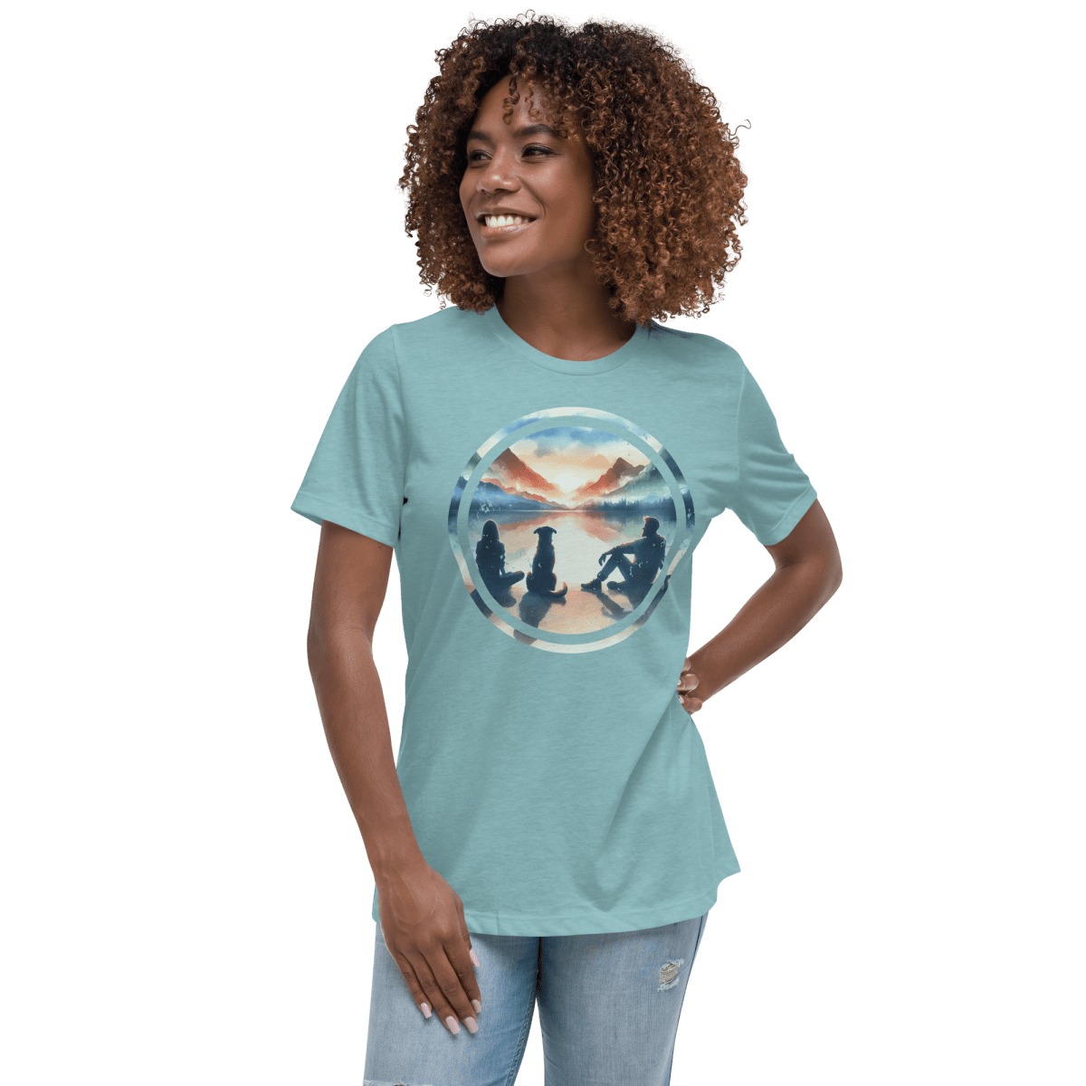 Sunset Reflections - Women's Relaxed Tee - Womens Relaxed Tee - Speak Up 4 Paws