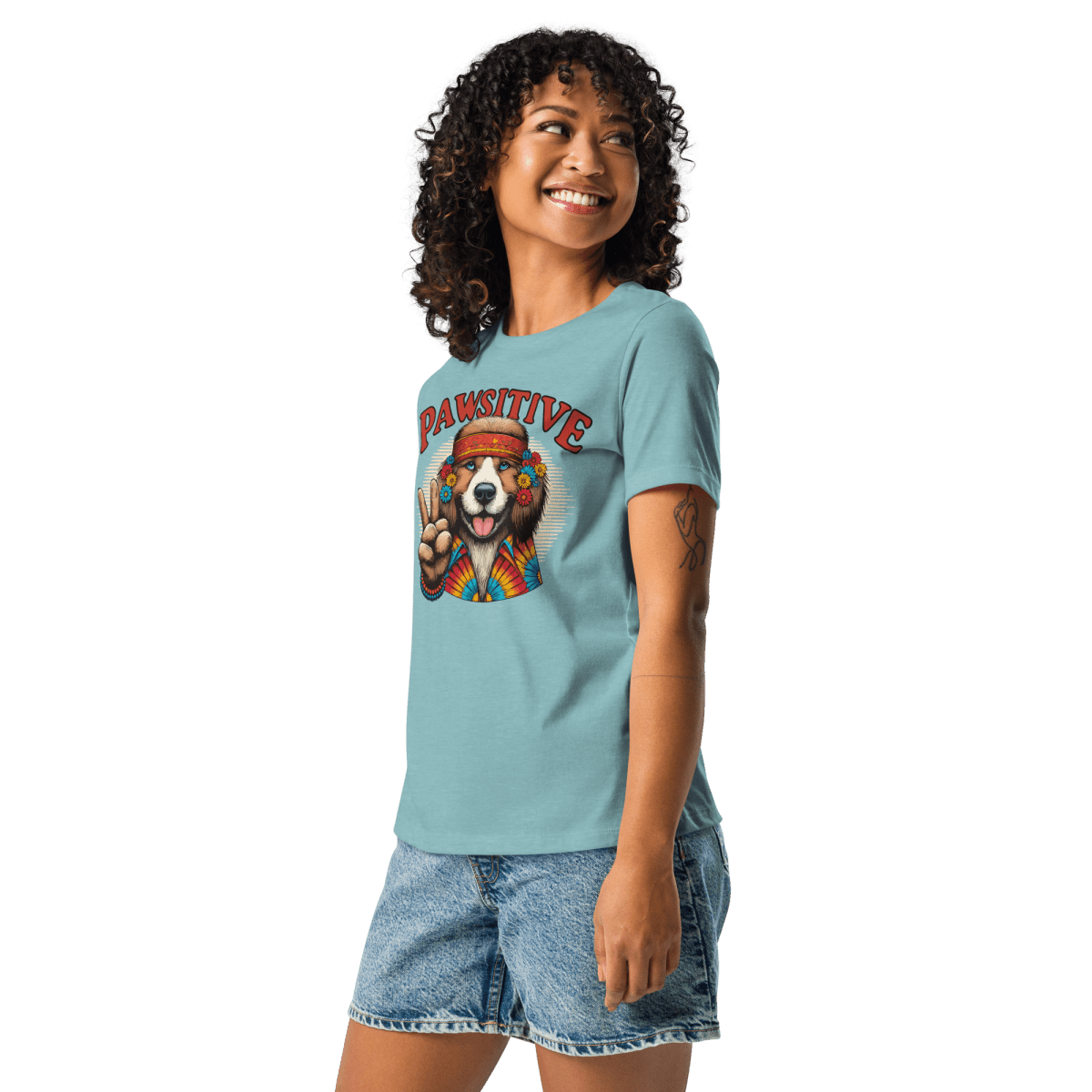 Groovy Canine Vibes - Women’s Relaxed Tee - Womens Relaxed Tee - Speak Up 4 Paws