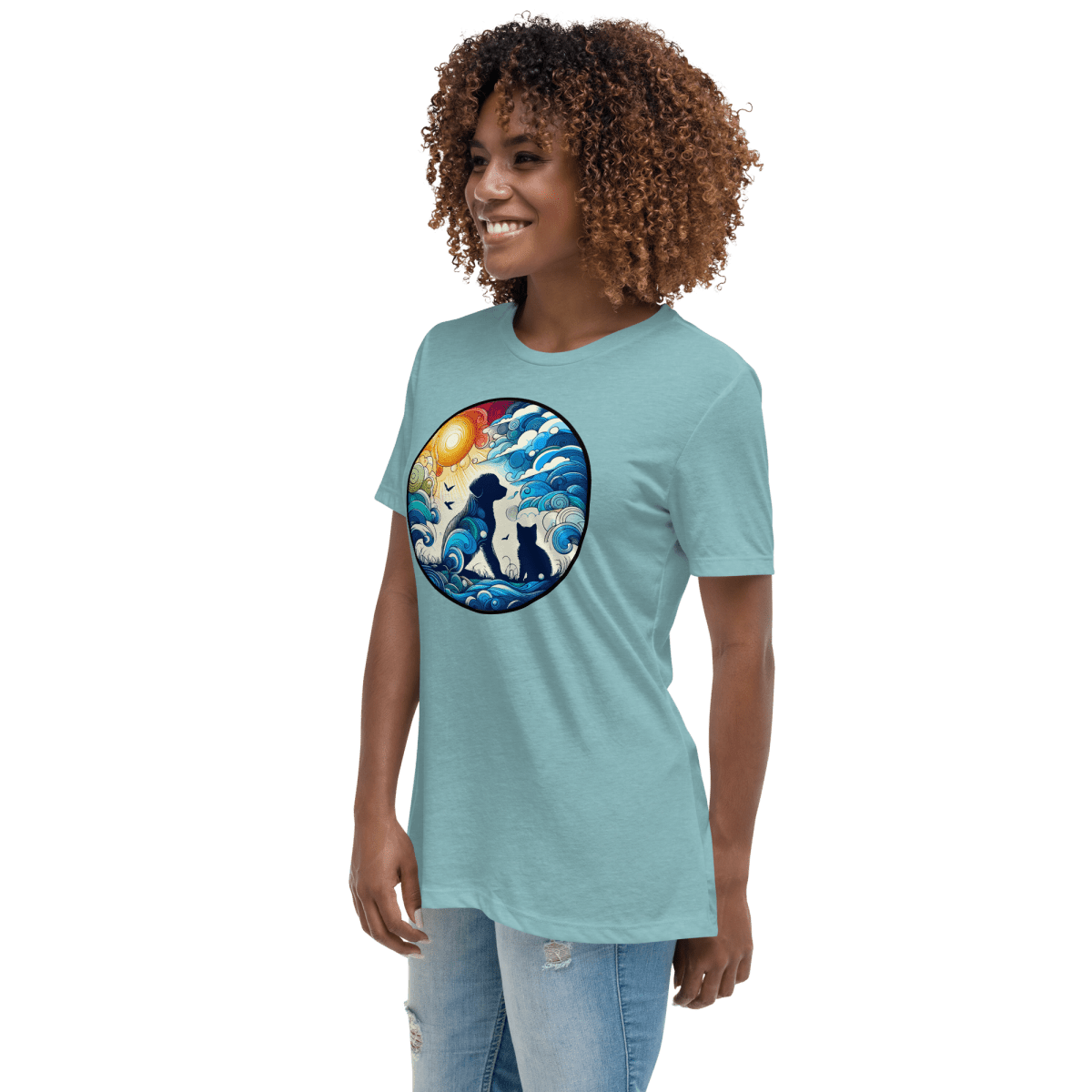 Sun - Kissed Bond - Women’s Relaxed Tee - Womens Relaxed Tee - Speak Up 4 Paws