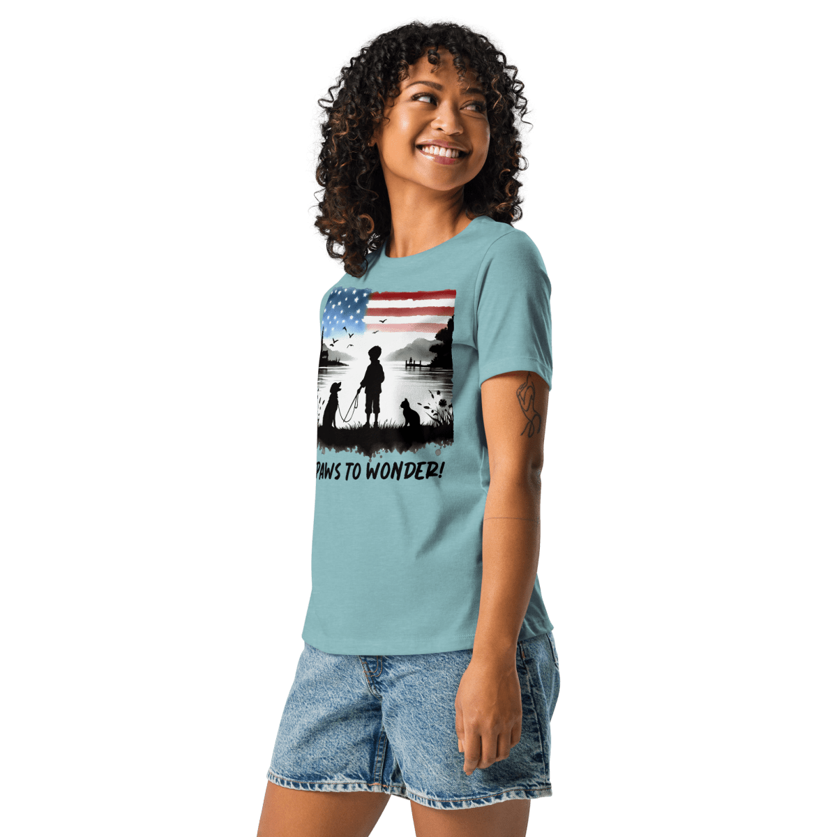 Sunset Friends - Women’s Relaxed Tee - Womens Relaxed Tee - Speak Up 4 Paws
