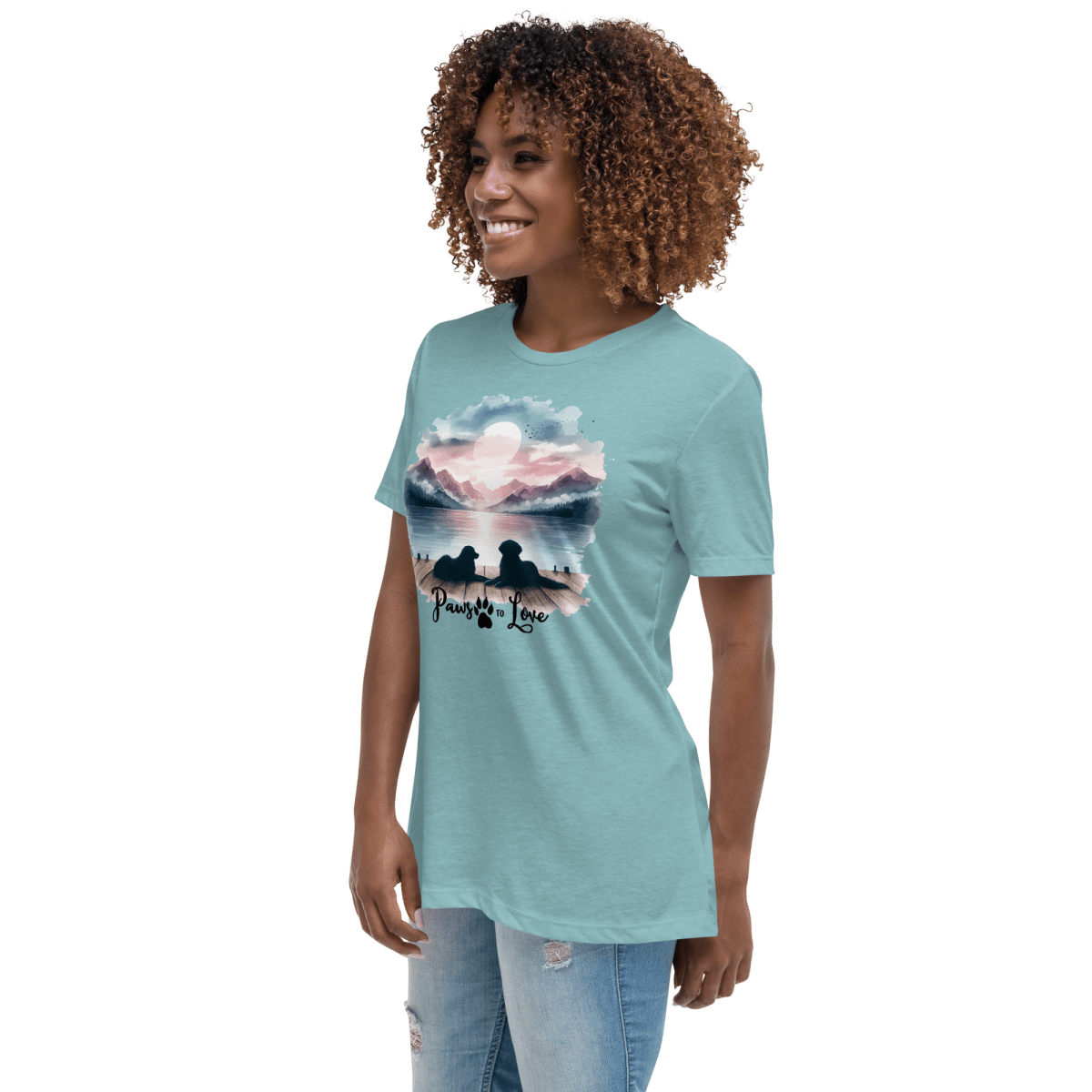 Sunset Buddies - Women's Relaxed Tee - Womens Relaxed Tee - Speak Up 4 Paws