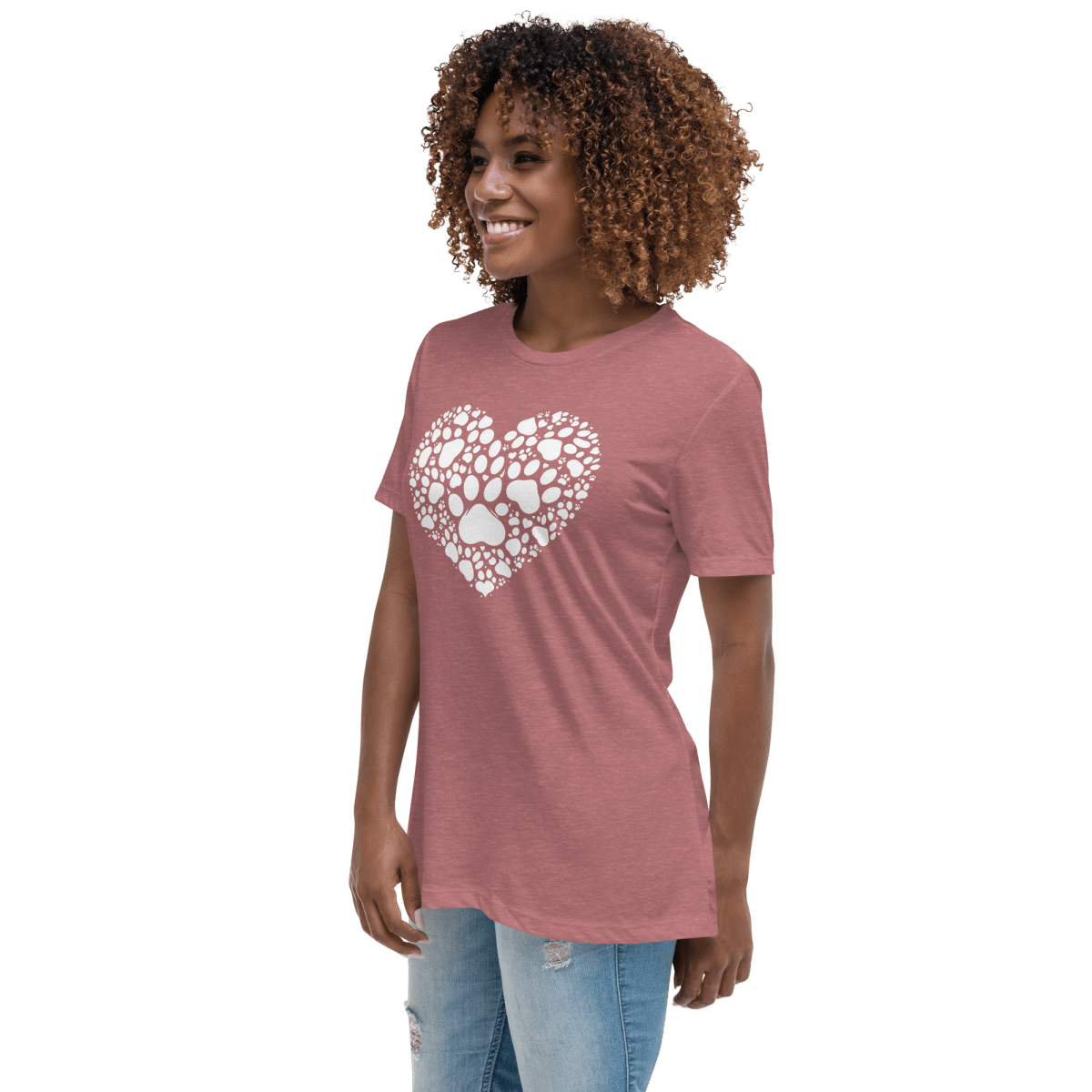Heartfelt Paws - Women’s Relaxed Tee - Womens Relaxed Tee - Speak Up 4 Paws