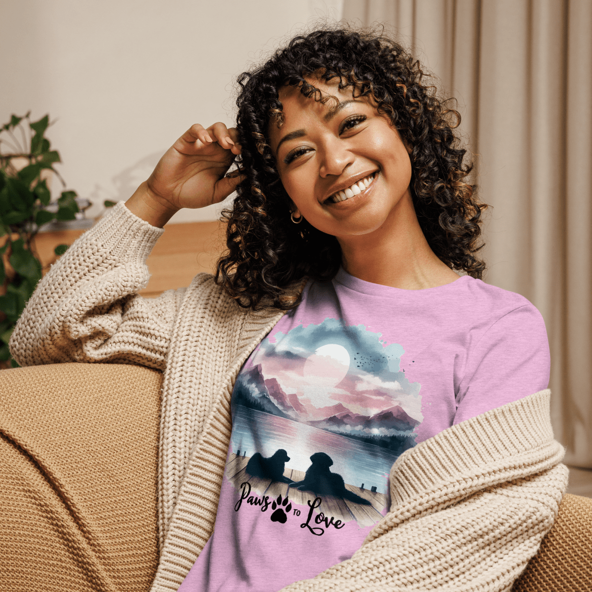 Sunset Buddies - Women's Relaxed Tee - Womens Relaxed Tee - Speak Up 4 Paws