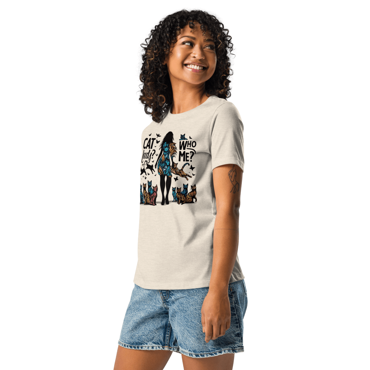 Feline Reverie - Women’s Relaxed Tee - Womens Relaxed Tee - Speak Up 4 Paws