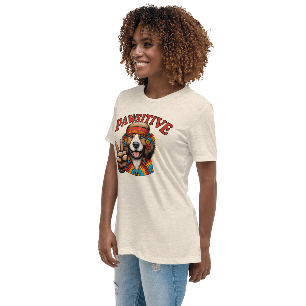 Groovy Canine Vibes - Women’s Relaxed Tee - Womens Relaxed Tee - Speak Up 4 Paws