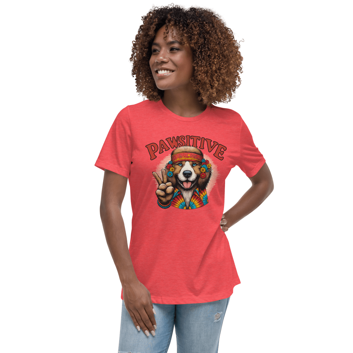 Groovy Canine Vibes - Women’s Relaxed Tee - Womens Relaxed Tee - Speak Up 4 Paws