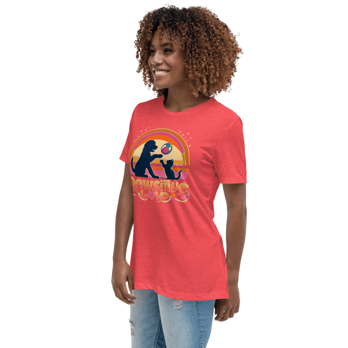 Rainbow Rendezvous - Pawsitive Love - Women’s Relaxed Tee - Womens Relaxed Tee - Speak Up 4 Paws