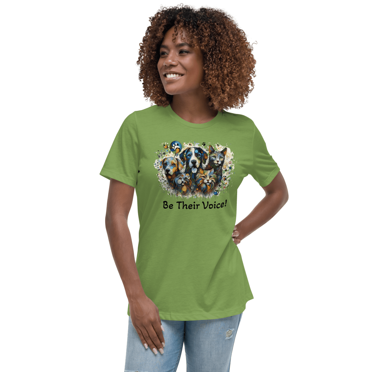 Be Their Voice - Women's Relaxed Tee - Womens Relaxed Tee - Speak Up 4 Paws
